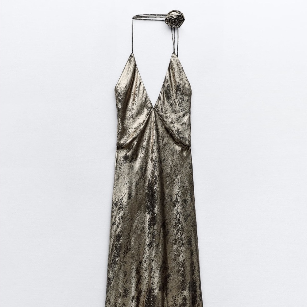 Zara Draped Lingerie Style Dress